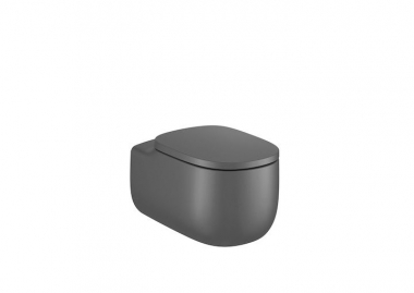 Pakabinamas unitazas ROCA Beyond, be vandens paskirstymo apvado (Rimless), spalva onyx 