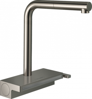 Plautuvės maišytuvas Hansgrohe Aquno S M81 250,nerūdijančio plieno,ištraukiama žarna, Sbox, 2jet 