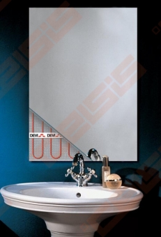 Šildymo kilimėlis veidrodžiui DEVImat DSVF-150, 0,8x0,6=0,48m², 75W