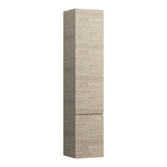 Spintelė Laufen Pro ūkinė, matmenys: 350x335x1650 mm,spalva - šviesus ąžuolas, lankstai dešinėje, 4 stiklinės lentynėlės 