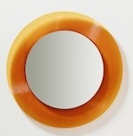 Veidrodis Kartell by laufen 'All saints' su netiesiogine LED šviesa, spalva - Tangerine orange, plastikas 