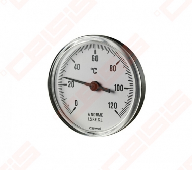 Termometras D63 1/2'' 50 mm 0-120c 