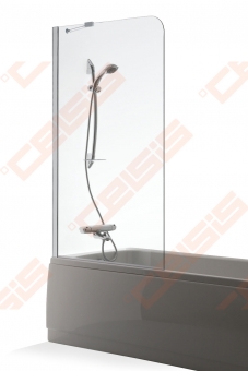 Vonios sienelė Brasta Glass Mija 90x150, skaidrus stiklas 