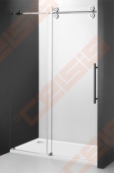 Stumdomos dušo durys ROTH KINEDOOR LINE KID2/200 montavimui į nišą su brillant spalvos profiliu ir skaidriu stiklu 