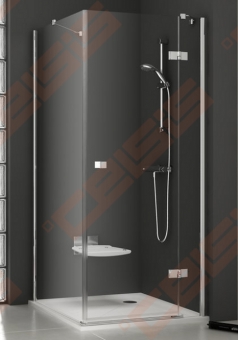 Stacionari dušo sienelė RAVAK SMARTLINE SMPS-100 L su chromuotais laikikliais ir skaidriu stiklu 