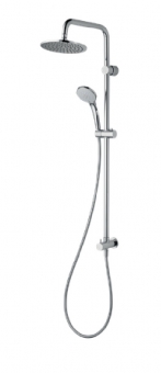 Dušo komplektas Idealrain Soft: lietaus galva Ø200, rankinis dušas Ø100, stovas 1054mm, žarna 1750mm 