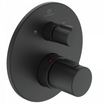 Dekoratyvinė dalis vonios/dušo maišytuvui Ideal Standard Ceratherm T100, termostatinė, spalva - juoda matinė 