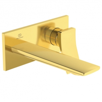 Maišytuvas praustuvui Ideal Standard Conca, montuojamas iš sienos, spalva - Brushed Gold 