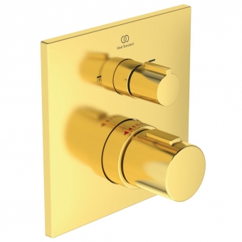 Dalis dekoratyvinė vonios/dušo Ideal Standard Ceratherm C100, termostatinė, spalva -Brushed Gold 