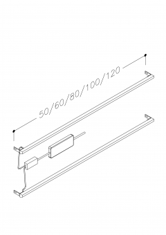 Apšvietimas stalčių  Kamė LED 120cm 