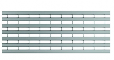 Strypinės grotelės iš profiliuočių V100 nerūdijančio plieno B125 L-1m 