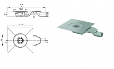 Trapo MG apatinė dalis su sifonu DN 40, H-51mm 