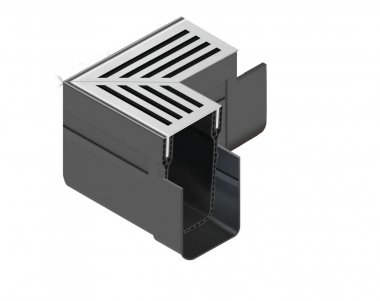 Kampas Slimline Aluminum silver grotelės 
