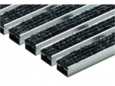 Grotelės VARIO 2.0 veltinio juostelės su nerūdijančio plieno profiliu 75x50cm 