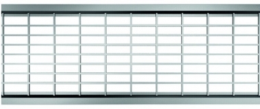 Grotelės Euroline 1m cinkuoto plieno,  tinklelis  30x10 