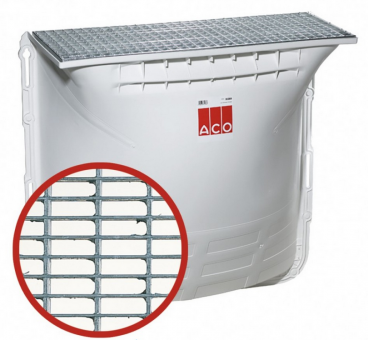 Šviesos prieduobė 125x100x40 cm tinklelio grotelės 