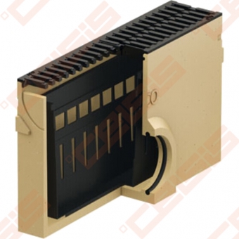 Polimerbetoninė ACO Euroline įtekėjimo dėžė su ketinėmis grotelėmis; Ilgis - 500 mm 