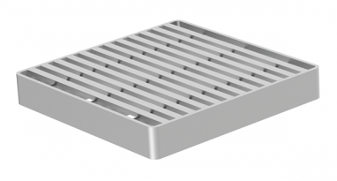 Grotelės ACO 200x200 L15, nerūdijančio plieno 