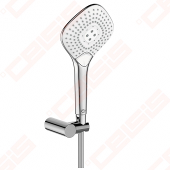 Rankinio dušo komplektas Ideal Standard IdealrainEvoJet. Komplekte: laikiklis, 1750mm IdealFlex dušo žarna, dušo galva 134mm, 3 srovės 