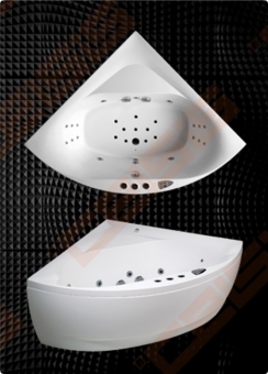 Vonia BALTECO Linea 149 x 149 x 68 cm, S1 su apdaila E17, S1 be masažo
