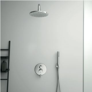Ideal Standard potinkinis dušo komplektas: maišytuvas+potinkinė dalis,200mm dušo galva, rankinis dušas, alkūnė su laikikliu,400mm sieninė alkūnė 