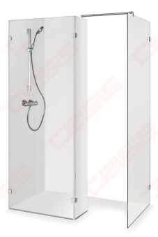 Dušo sienelė Brasta Glass BONA 1379-1384x879-881x2000 skaidrus stiklas 