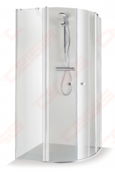 Dušo kabina Brasta Glass SONATA 875-888x875-888x1900 pilkas stiklas