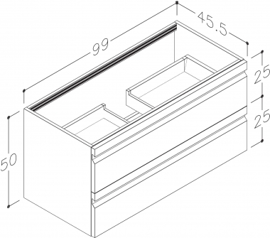 Spintelė apatinė Terra 100cm juoda matinė 