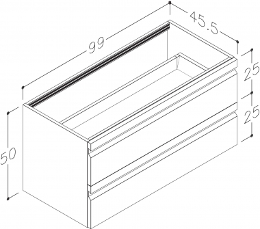 Spintelė apatinė Terra 100cm kakavinė stalviršiui 