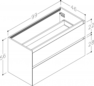 Spintelė apatinė Loft 100 cm, stalviršiui, šviesiai pilka 