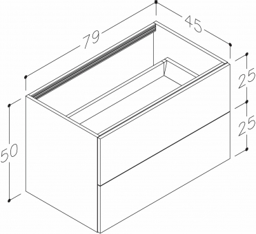 Apatinė spintelė Gama 80cm balta blizgi stalviršiui 