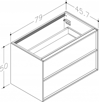 Spintelė apatinė Home 80cm natūralaus ąžuolo faneruotė, stalviršiui 