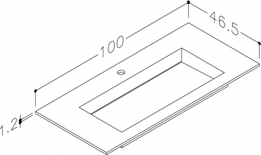 Praustuvas Corian 100cm 