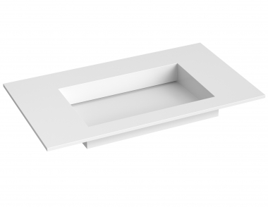 Praustuvas 80 cm, corian, be skylės maišytuvui 