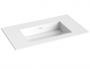 Praustuvas Corian 80cm be skylės maišytuvui