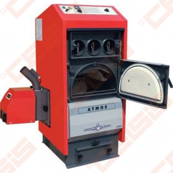 Katilas Atmos D30P; 9-30kW (tinka kūrenti malkomis arba medienos granulėmis)