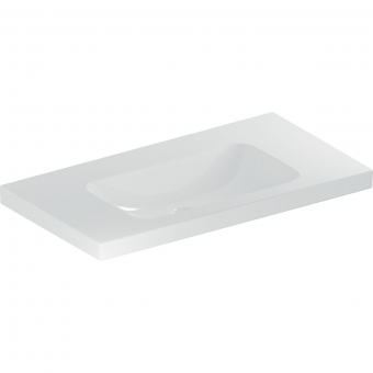 Praustuvas Geberit iCon Light 90X48 cm, be skylės maišytuvui ir be perpylimo angos 