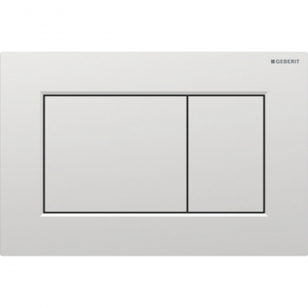 Vandens nuleidimo mygtukas Geberit Sigma01 Square, matinis chromas,  lengvai valomu paviršiumi 
