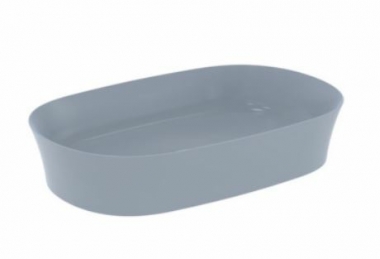 Praustuvas-dubuo Ideal Standard Ipalyss Oval, matmenys: 600x380x120mm, be persipylimo, spalva - Powder, su dugno vožtuvu 