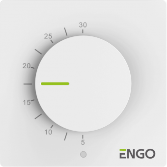 ENGO ESIMPLE-230W laidinis, virštinkinis temperatūros reguliatorius su ratuku, 230V