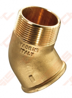 Žalvarinė 45° alkūnė PATTARONI Dn1/2"