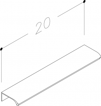 Rankenėlė 200 mm, juoda matinė 