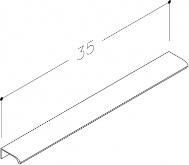 Rankenėlė 350 mm,blizgus chromas 