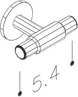 Rankenėlė 30mm sendintas žalvaris 