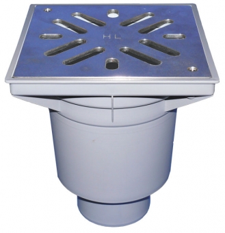 Trapas Perfekt DN160, vertikalus PP rėmas 244x244mm, n.pl grotelės 226x226mm, su neužšąlančiu sifonu, 1,5t 