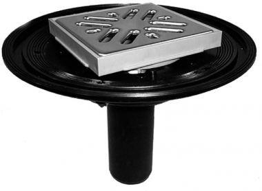 Trapas balkonams ir tersaoms DN40 vertikalus be sifono, 100x100mm/94x94mm 