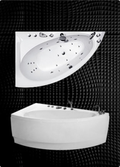 Vonia BALTECO Idea 170x100cm su masažu CombiLux S7 su apdaila E15 