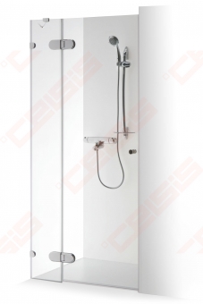 Dušo durys nišoms su sienele Brasta Glass IEVA PLIUS 1097-1105x2000 pilkas stiklas 