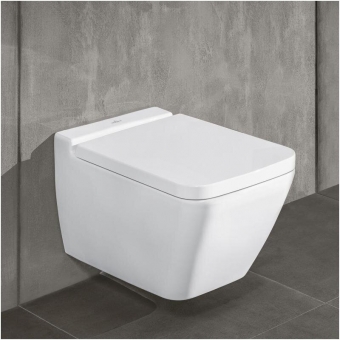 Komplektas WC VILLEROY&BOCH Finion Direc-flush Ceramic Plus su lėtai nusileidžiančiu dangčiu 