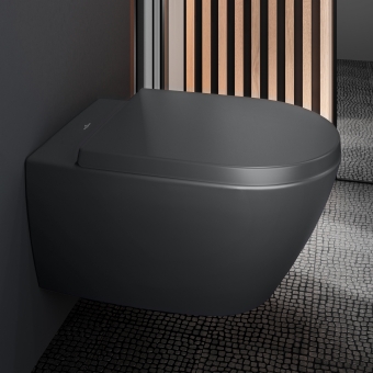 Komplektas WC Subway 2.0 Direct-Flush su dangčiu soft-close graphite 